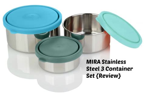 mira stainless steel lunch box|MIRA Stainless Steel 3 Set Lunch Box Food Storage .